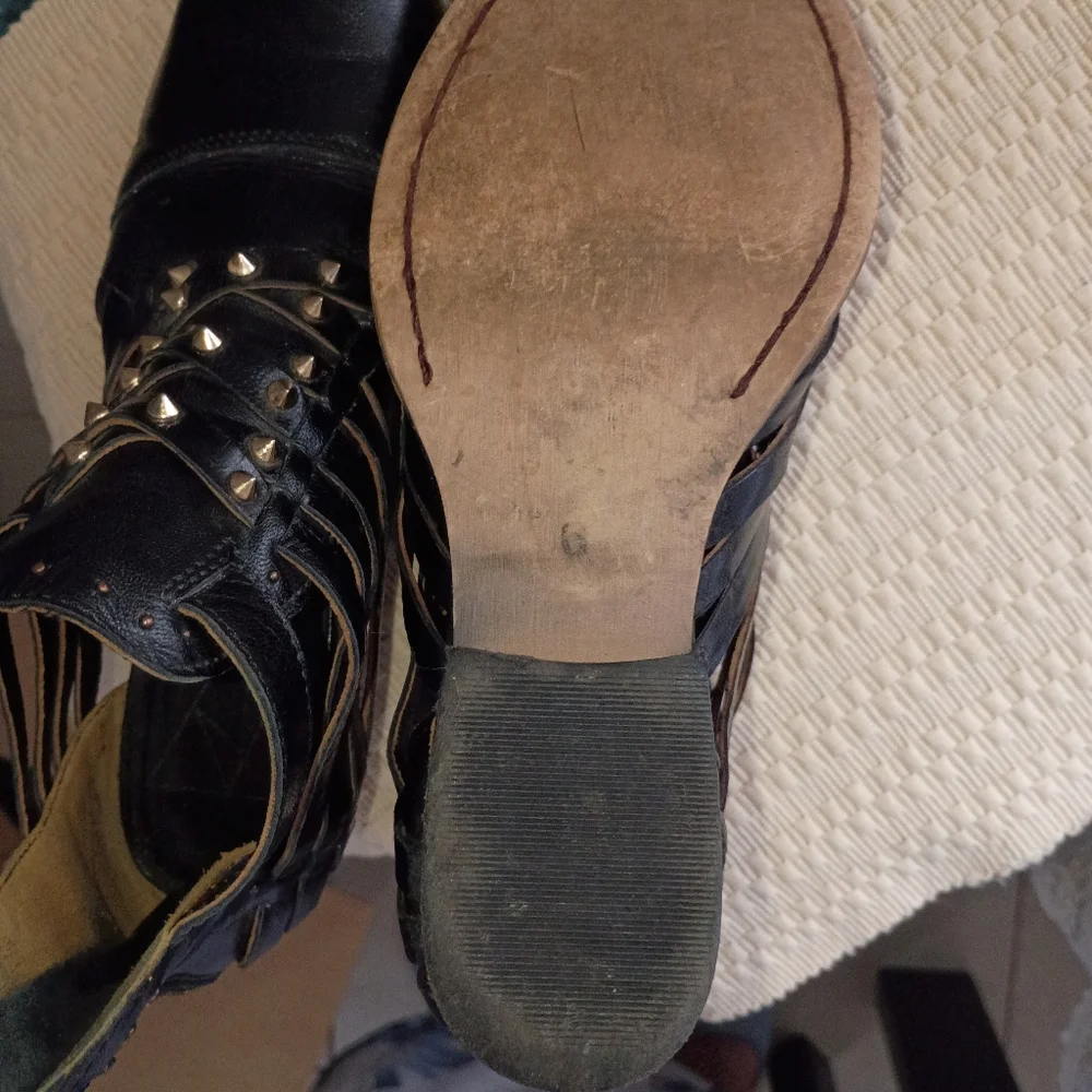 Matisse Black Leather Ankle Boots Siz 6.very Good Confition - Picture 6 of 7